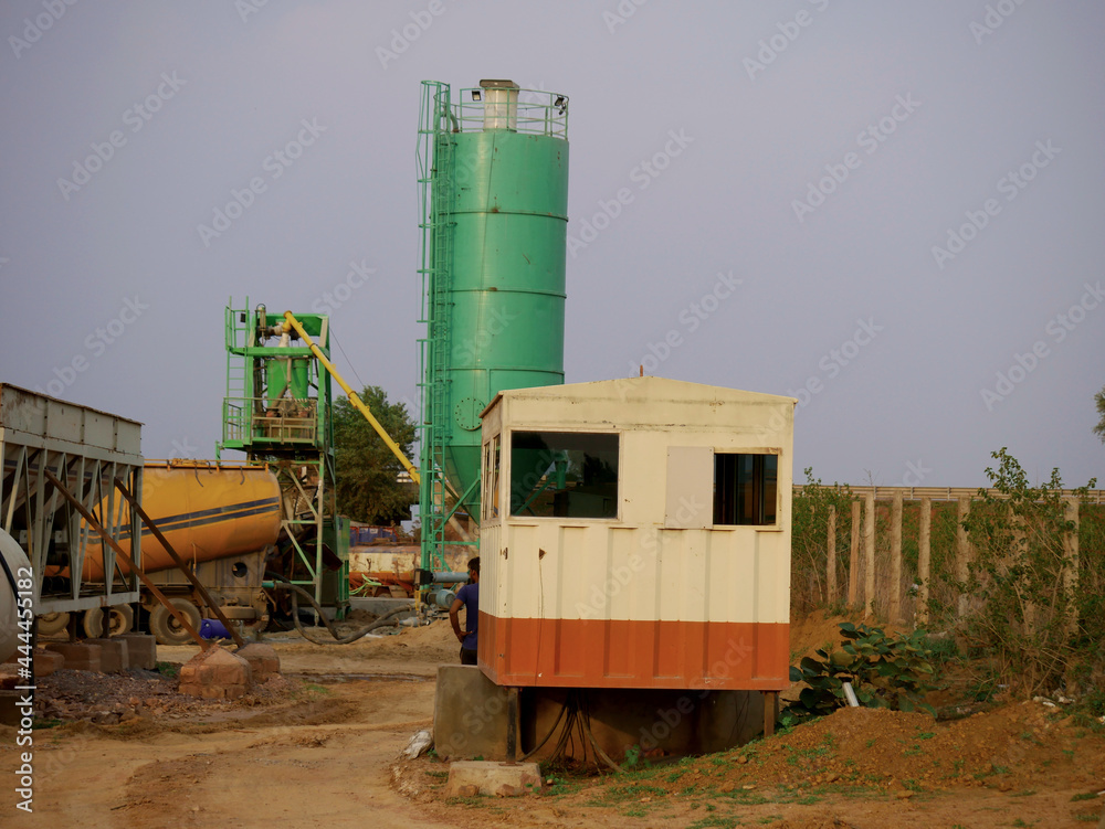 Construction sight view presenting with hydraulic setup machine. Construction sight view presenting with hydraulic setup machine.