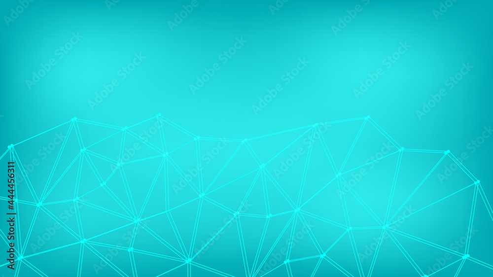 Abstract networking and technology connected light blue background. Modern and colorful data lap design wallpaper.