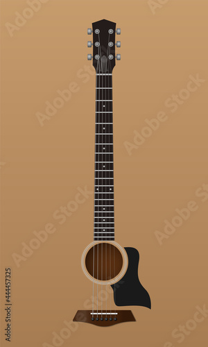Abstract acoustic guitar background, vector illustration