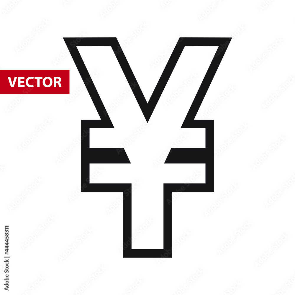 Fototapeta premium yen currency symbol minimal sign