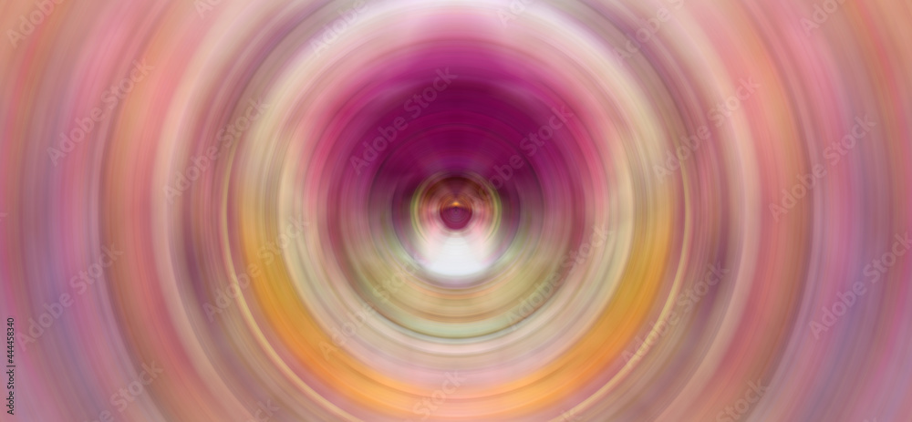 Glowing concentric circles of light. Abstract bright background.