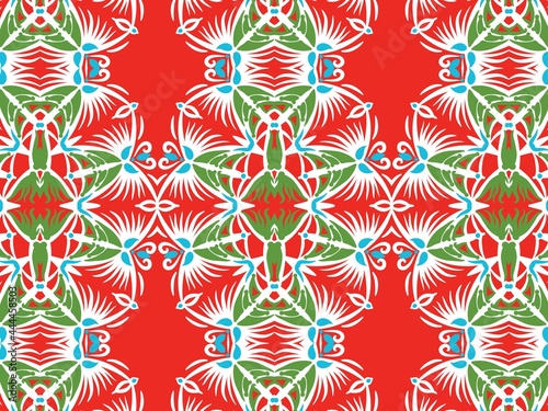 Ethnic Tribal Argyle Seamless Pattern. Abstract Mosaic Geometric Diamond Shapes Colorful Background. Traditional Boho Ikat Ornament of Doodle Rhombuses. Digital art illustration