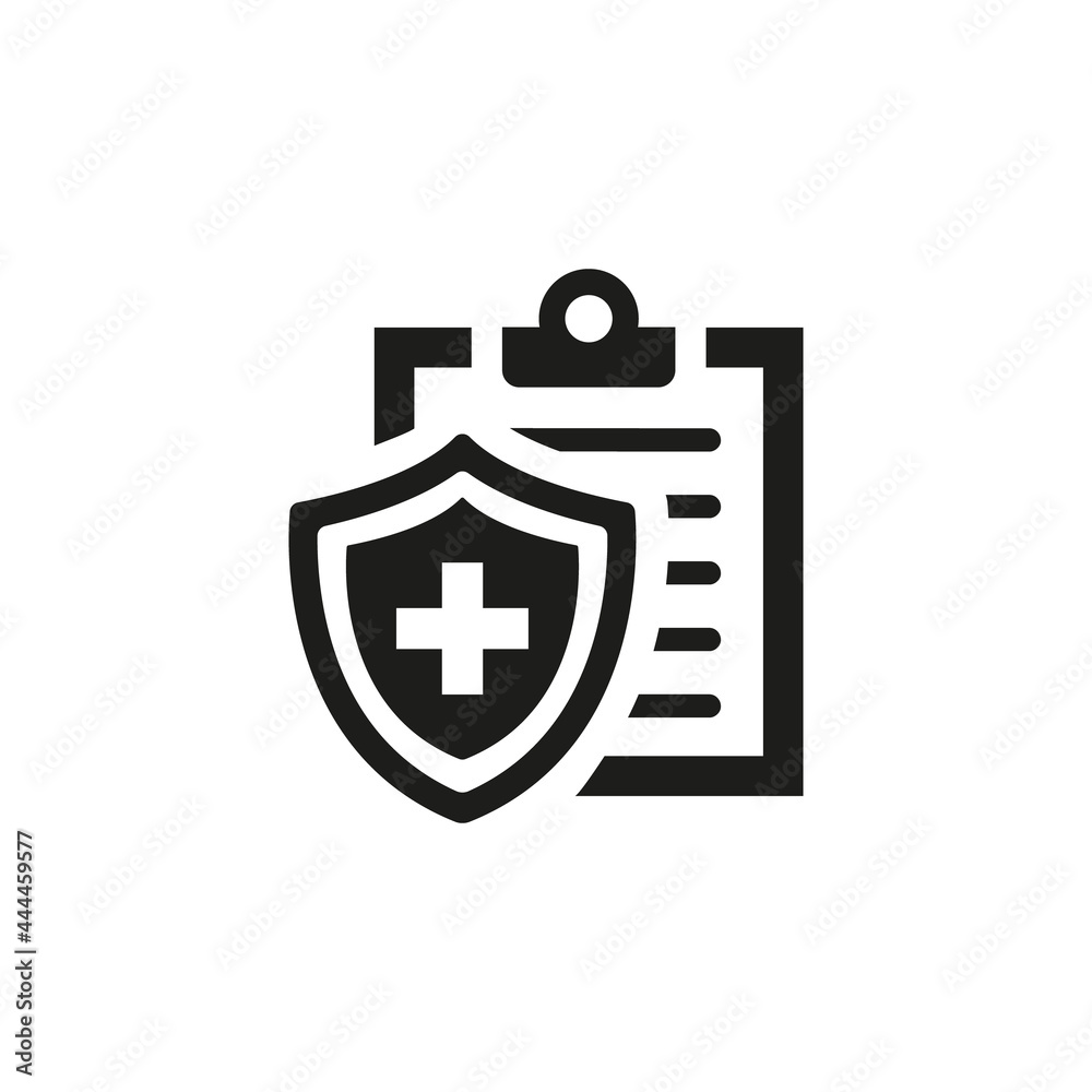 Medical insurance icon on white background. Medical insurance icon on white background.