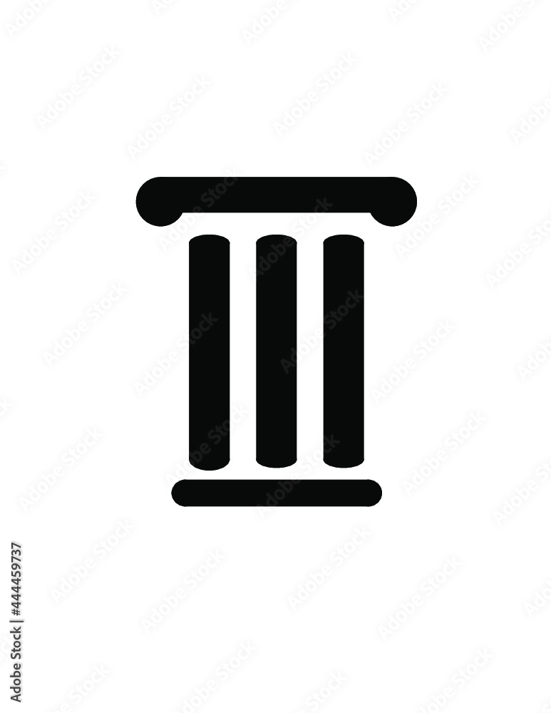 column isolated on black column isolated on black