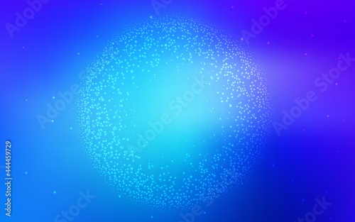 Light Pink, Blue vector texture with milky way stars.