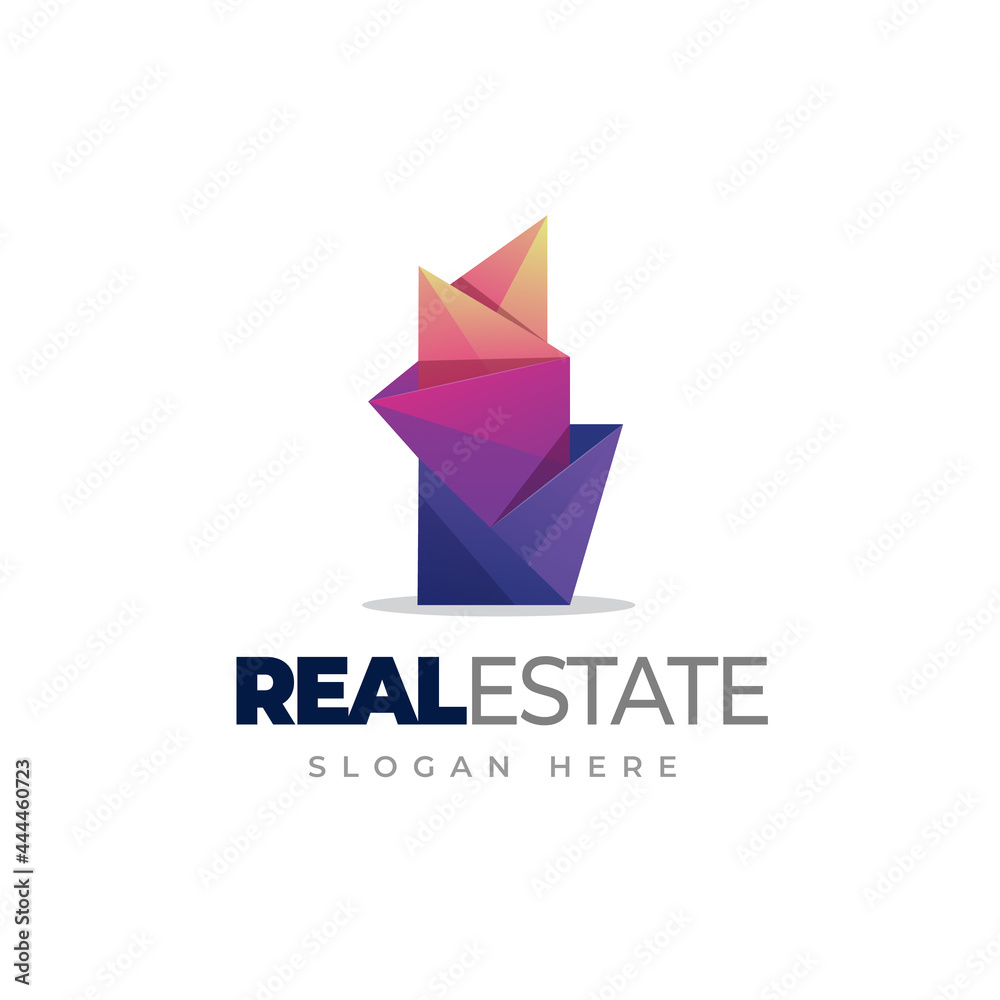 Real estate gradient logo template. Vector illustration Real estate gradient logo template. Vector illustration