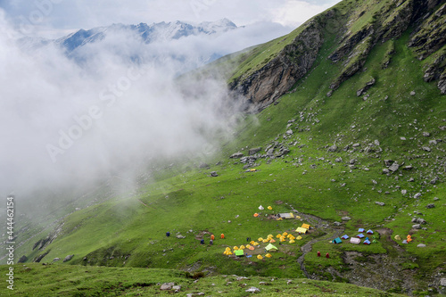 Brighu lake trek campsite in India