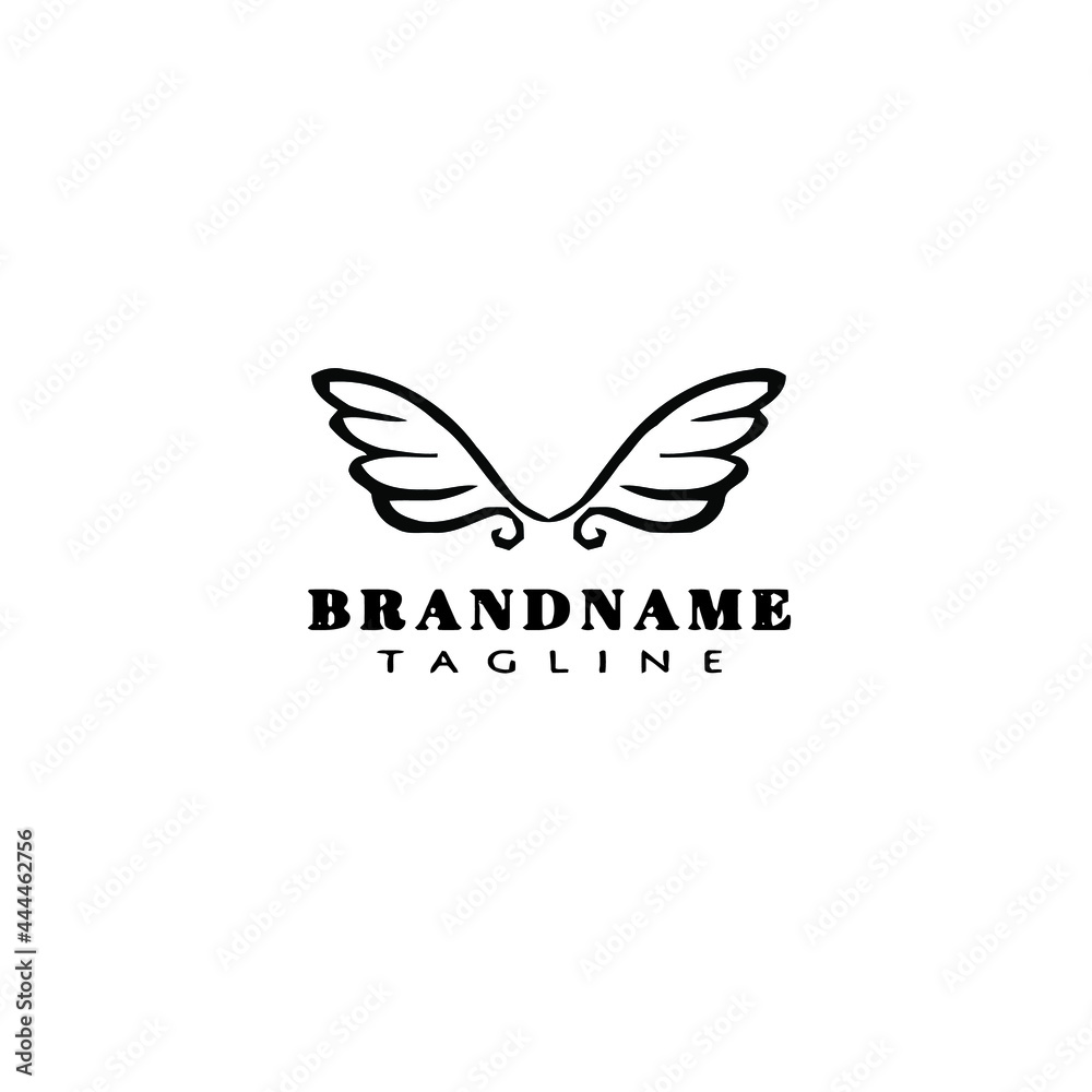 cute angel wings logo icon design template vector illustration cute angel wings logo icon design template vector illustration