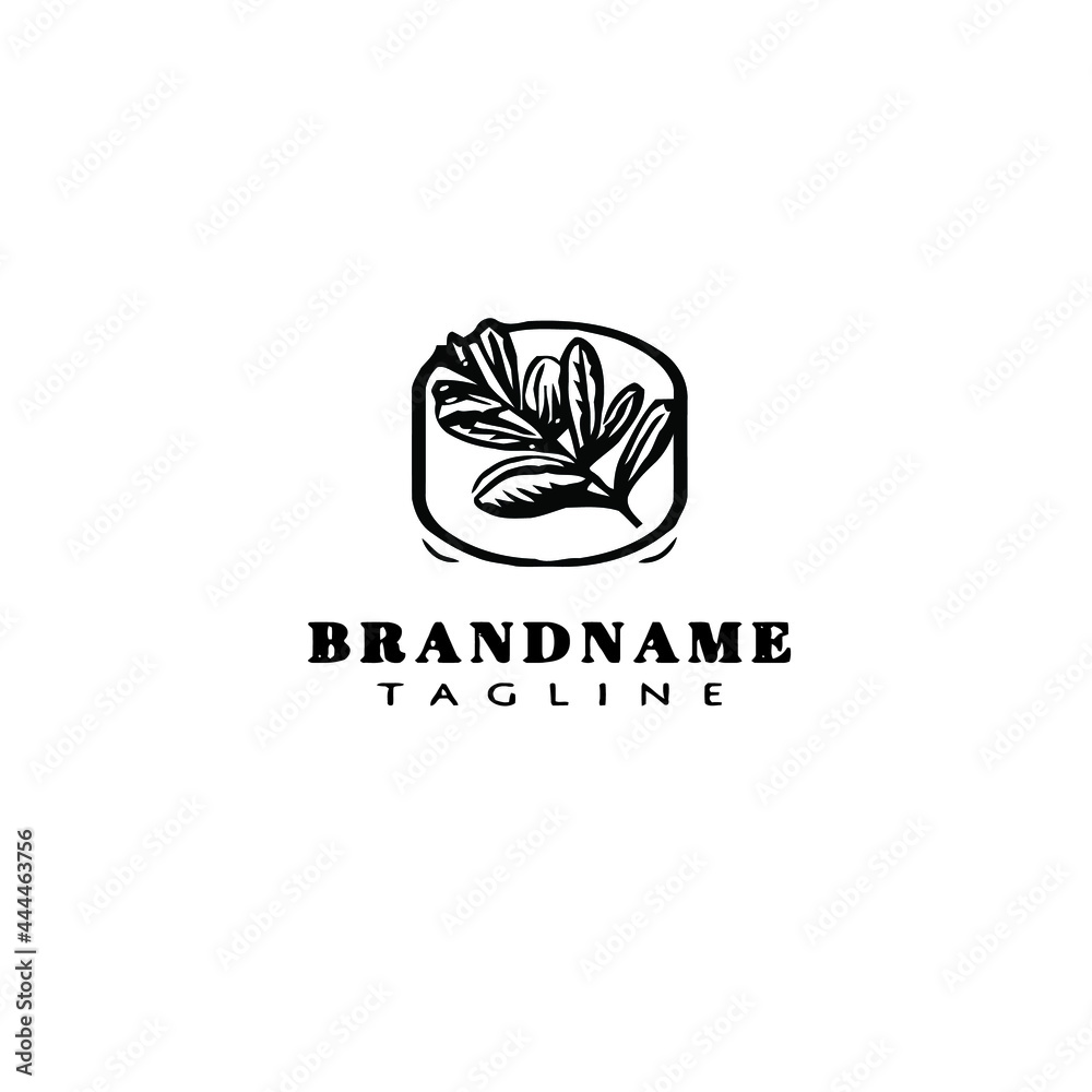 cute leaf logo simple icon design vector illustration