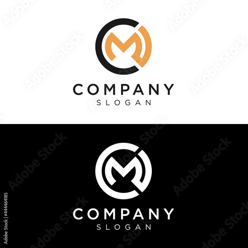 Circle CM logo initial letter design template vector illustration. MC, CM abstract vector logo monogram template