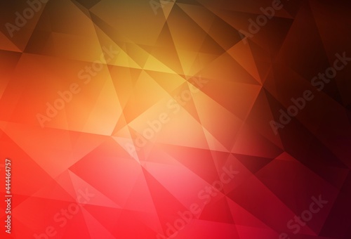 Dark Red, Yellow vector abstract mosaic background.
