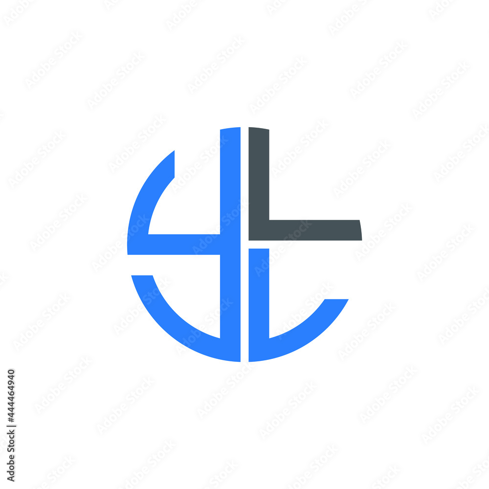 Obraz premium YLL logo YLL icon YLL vector YLL monogram YLL letter YLL minimalist YLL triangle YLL hexagon Circle Unique modern flat abstract logo design 