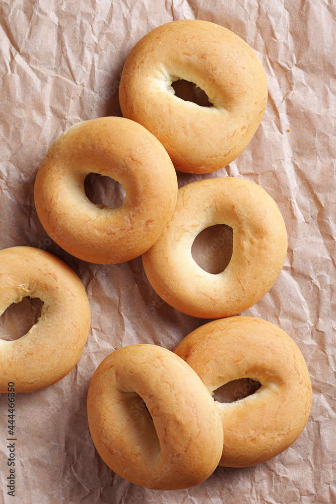 Homemade small bagels