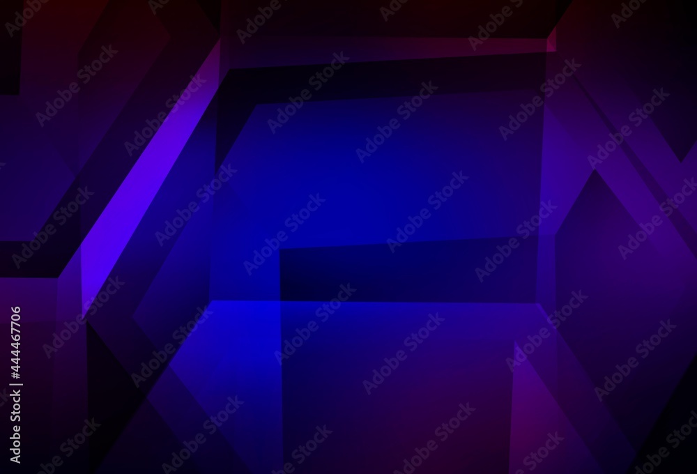 Dark Blue, Red vector background with hexagons. Dark Blue, Red vector background with hexagons.