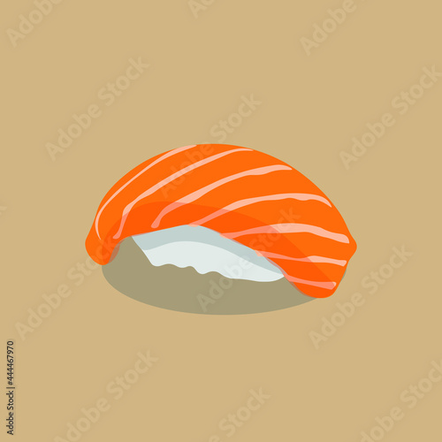 sushi japanese tradition food fresh fish vector