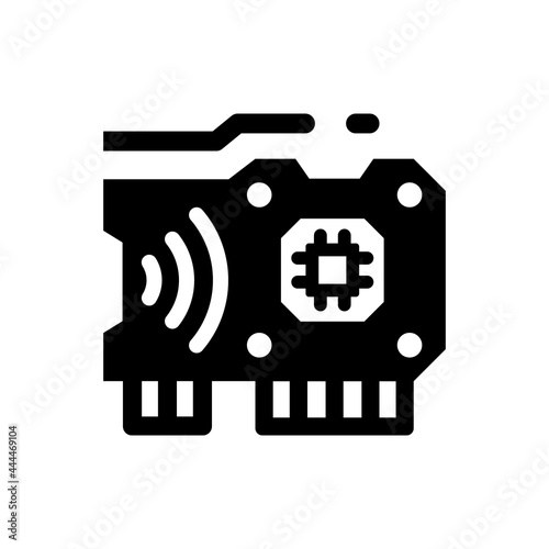 Network card icon. Vector EPS file.