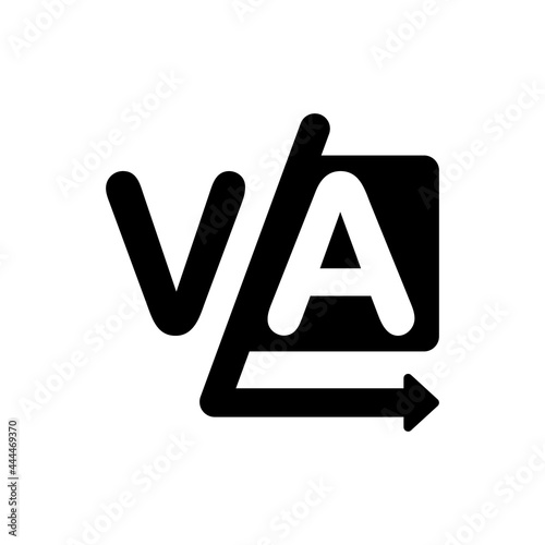 Text kerning icon. Vector EPS file.