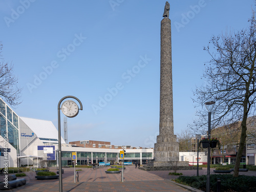 Tablou pe pânză De Zuil van Lely op het Stadhuisplein van Lelystad, , Flevoland Province, The Ne