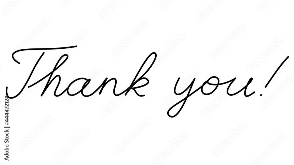 Thank you note - self  writing line  animation