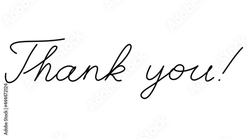 Thank you note - self  writing line  animation