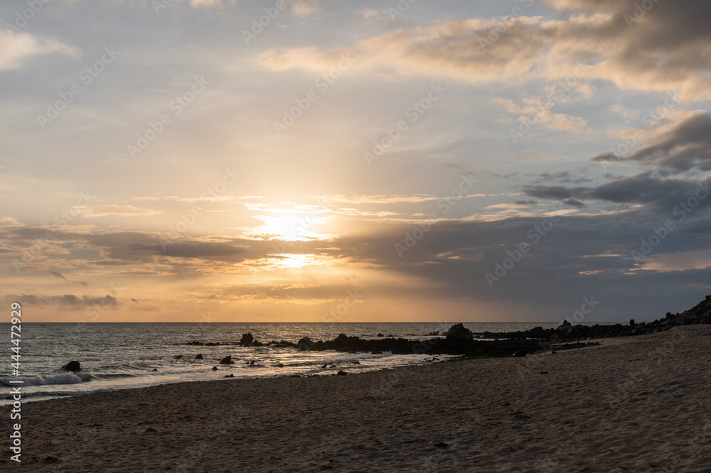 sunset on the beach sunset on the beach