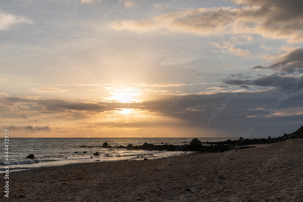 sunset on the beach