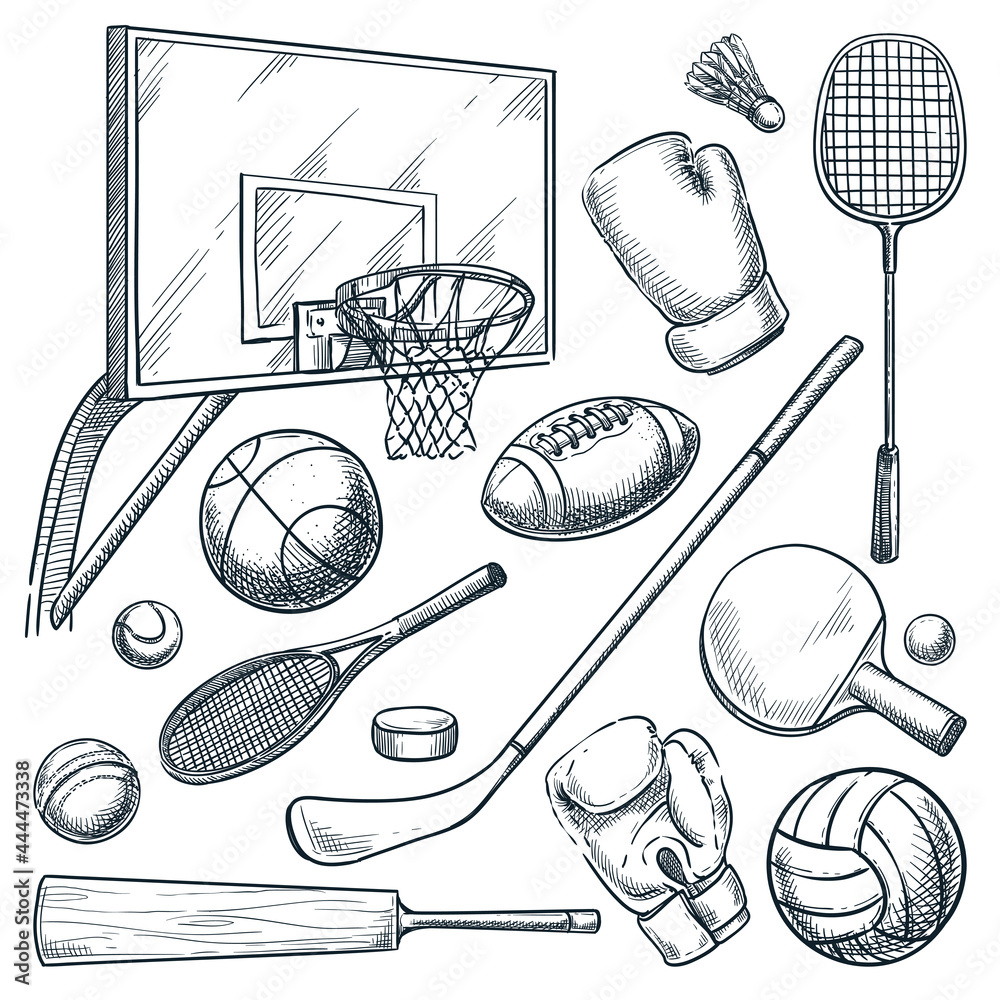Buy SPORTS Lineart Elements 20 Png Clip Art Designs Instant Download 300  Dpi Line Art Non Filled Hand Drawn Elements Doodles Black Football Online  in India - Etsy