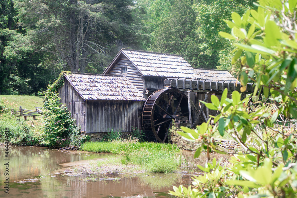 Mabry Mill, a grist mill and pond located along the Blue Ridge Parkway in Virginia Mabry Mill, a grist mill and pond located along the Blue Ridge Parkway in Virginia