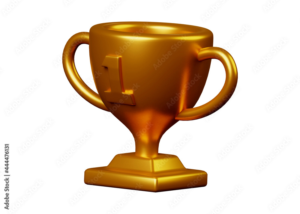 3d trophy icon isolated on white background 3d trophy icon isolated on white background