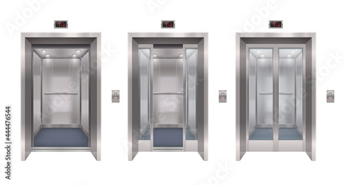 Silver Elevator Doors Collection