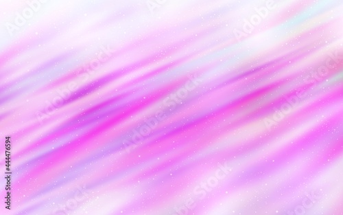Light Pink vector texture with milky way stars.