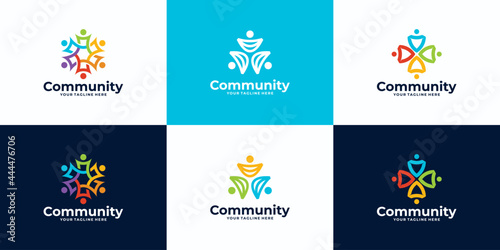 people community logo or medical clinic logo design collection