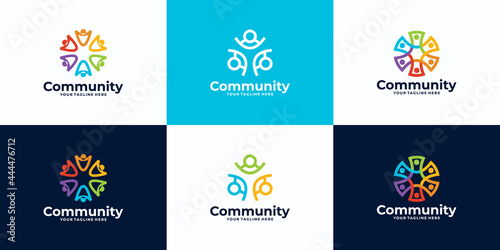 people community logo or medical clinic logo design collection	