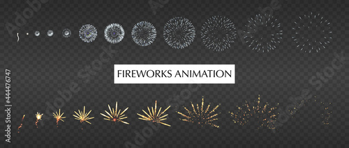 Firework Animation Transparent Set