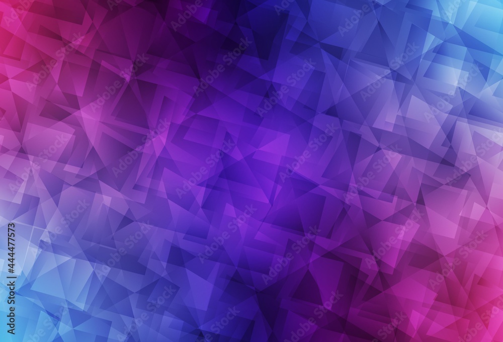 Obraz premium Dark Pink, Blue vector low poly texture.