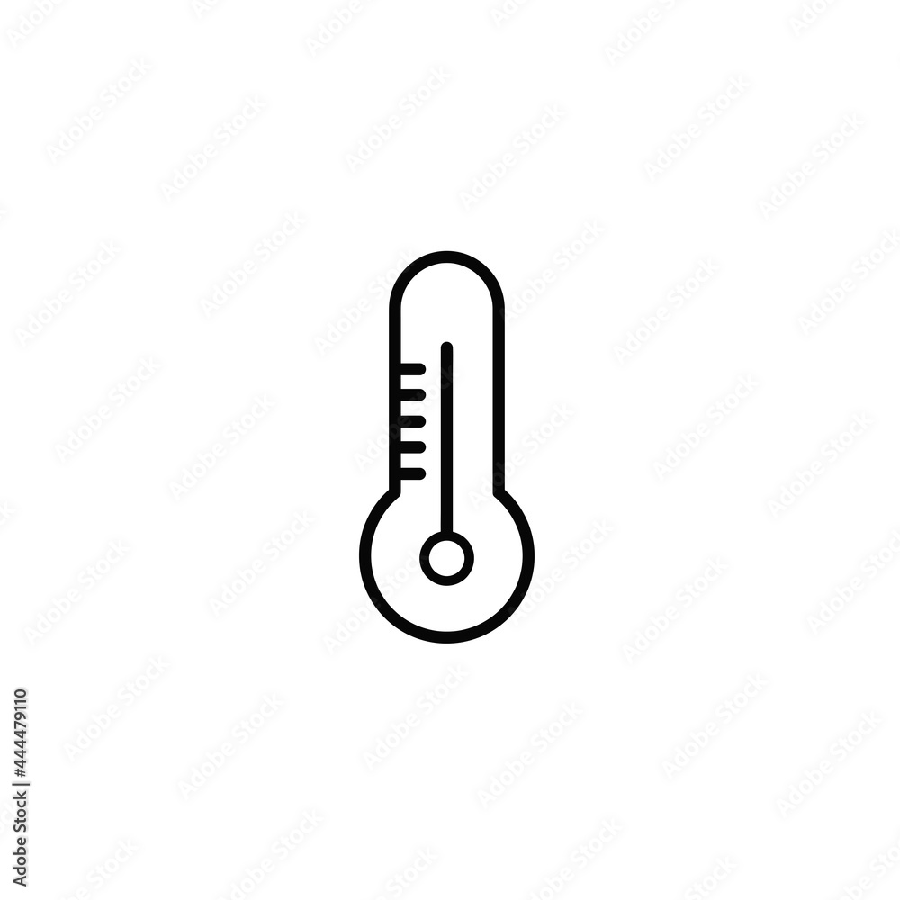thermometer icon vector, sign, symbol in linear style on white background thermometer icon vector, sign, symbol in linear style on white background