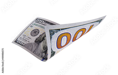 New US Dollar, American Banknote, Curled Banknote Money