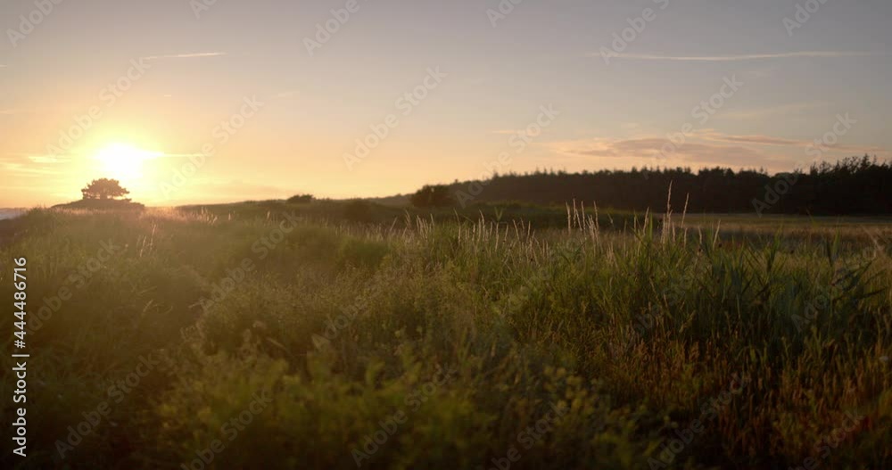 sunrise over the fields in slow motion sunrise over the fields in slow motion