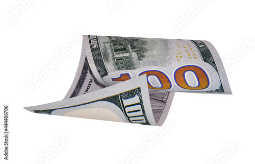 New US Dollar, American Banknote, Curled Banknote Money
