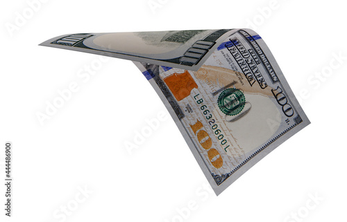 New US Dollar, American Banknote, Curled Banknote Money