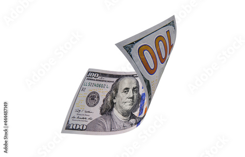 New US Dollar, American Banknote, Curled Banknote Money