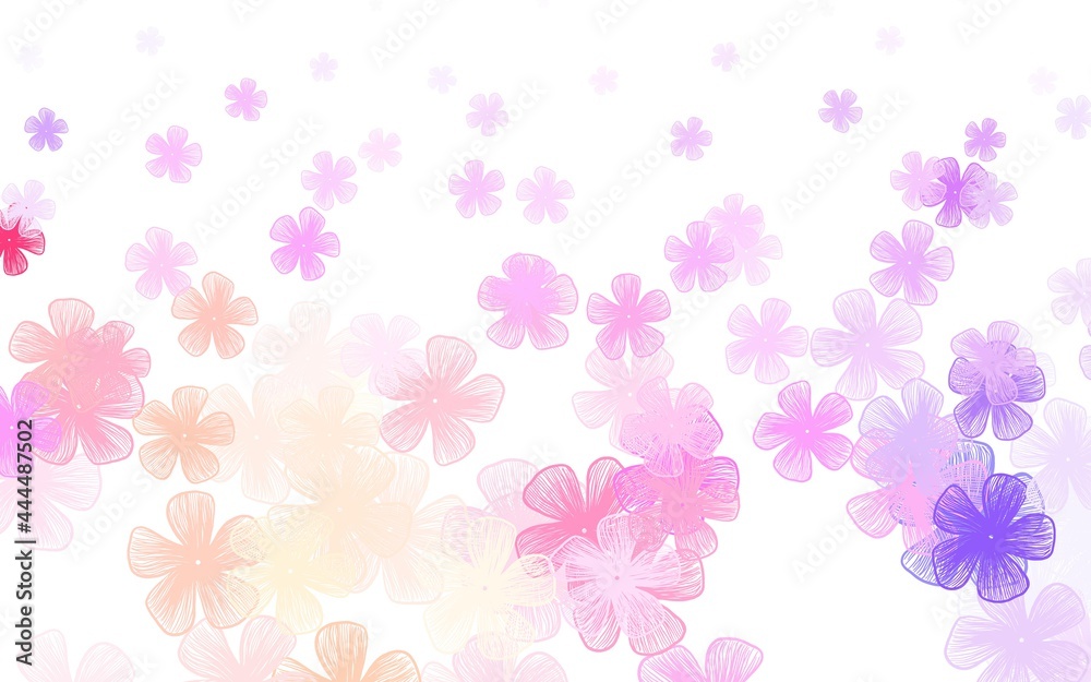 Light Pink, Yellow vector elegant template with flowers.
