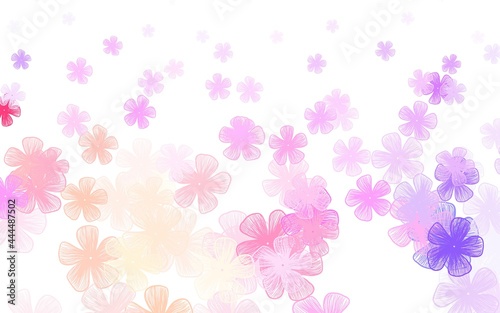 Light Pink  Yellow vector elegant template with flowers.