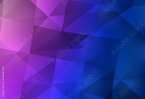 Light Pink, Blue vector polygon abstract layout.