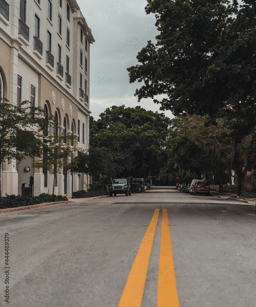 street in the center of the city coral gables florida 