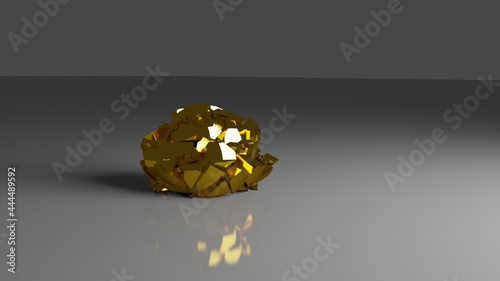 broken golden ball