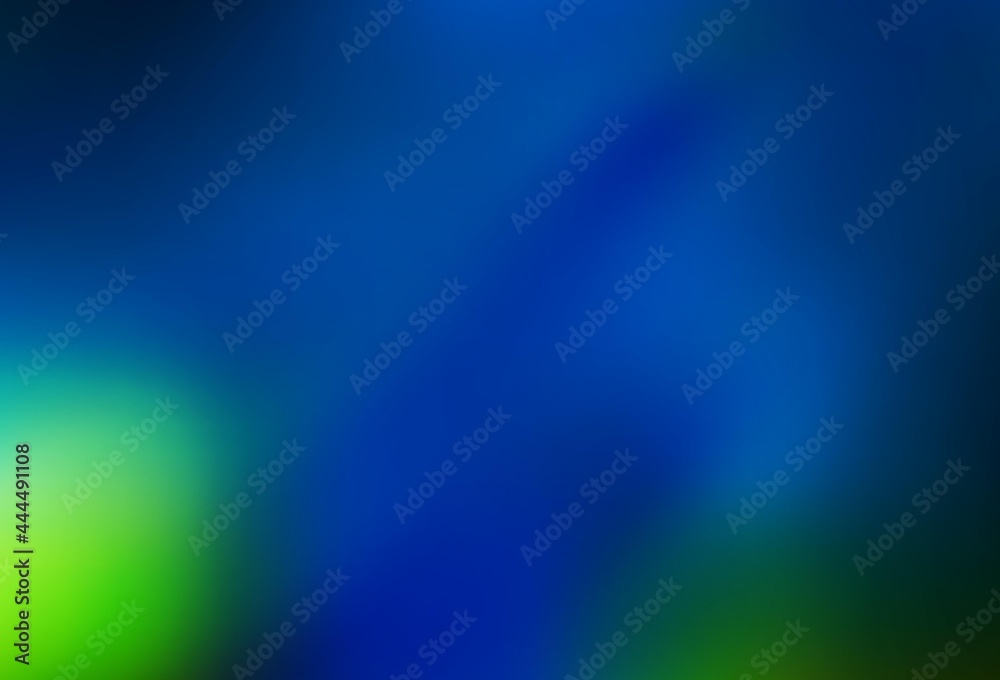 Naklejka premium Dark Blue, Green vector abstract blurred background.