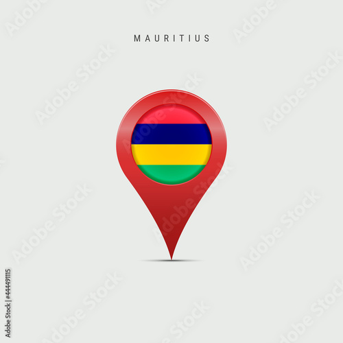 Free Download Teardrop map marker with flag of Mauritius. Vector illustration - GFXLoad