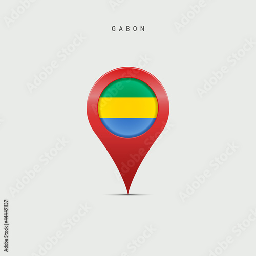Free Download Teardrop map marker with flag of Gabon. Vector illustration - GFXLoad