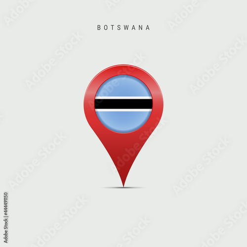 Free Download Teardrop map marker with flag of Botswana. Vector illustration - GFXLoad